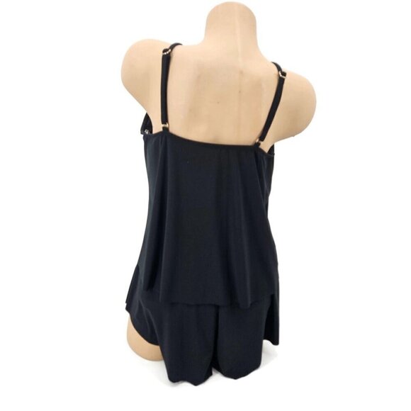 New Magicsuit Halo Effect Goldie Romper Swimsuit Womens 12 Black Bathing Suit - Picture 5 of 10